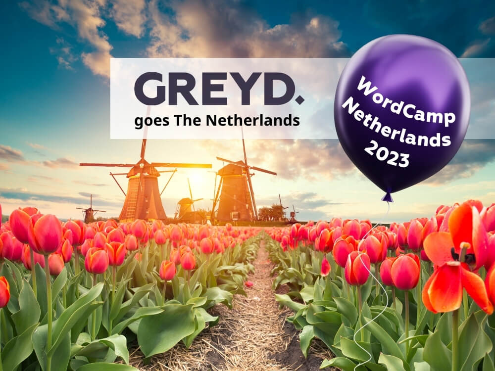 Grafik mit Tulpen und dem Text "Greyd goes the Netherlands"