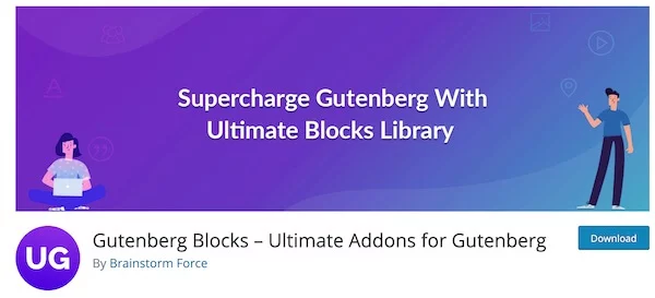 Screenshot Ultimate Addons für Gutenberg